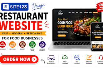 design site 123 restaurant fast food bakery coffee shop catering business websit