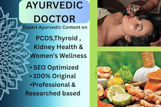 write expert ayurvedic and medical health articles