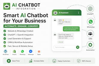 integrate ai chatbot into your website whatsapp CRM business workflow