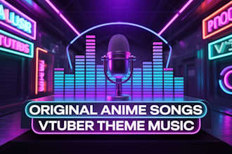 write and sing original anime songs for vtubers and games