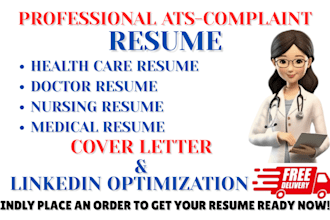 professionally create healthcare and nursing resumes