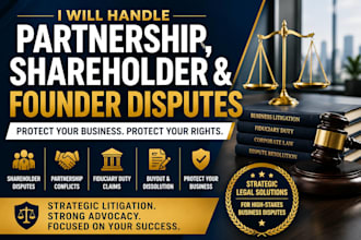 handle partnership, shareholder and founder disputes for businesses