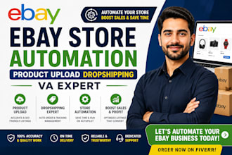 do ebay store automation product upload dropshipping VA expert