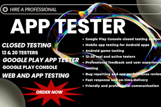 test your app for google play console closed testing mobile app testing game