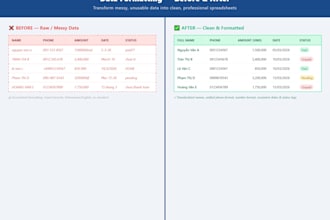 create excel dashboards, landing pages and business automation
