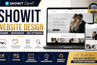 design redesign and customize showit website showit template blog and seo