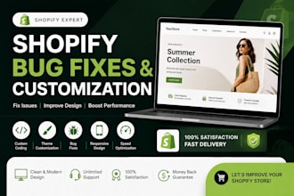 do shopify quick fixes and customization