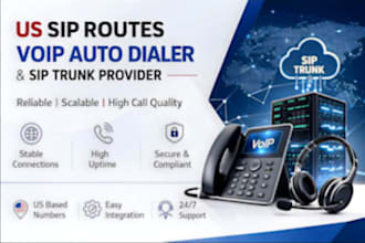 provide sip trunking termination for USA, UK, australia
