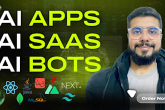 develop ai apps, ai saas, ai website and ai bots