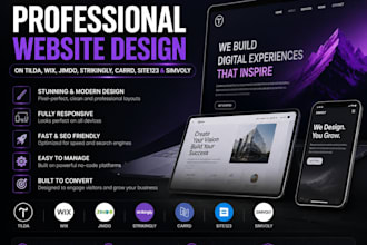 tilda website landing page design wix jimdo strikingly carrd site123 simvoly