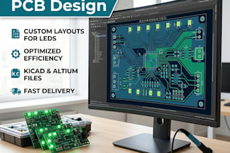 design led driver pcb with firmware development