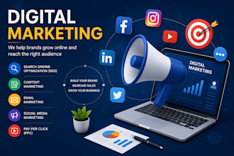 create branded promotional graphics for online campaigns