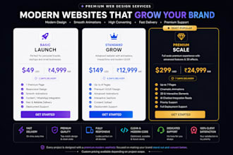 build modern animated website with premium UI UX