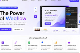design, redesign or fix webflow website with animations, speed optimization