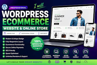 build landing page, wordpress, ecommerce website and multivendor website