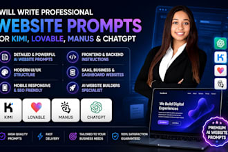 write a powerful website prompt for kimi, lovable, manus, and chatgpt