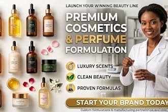 formulate luxury long lasting perfume and clean beauty cosmetics