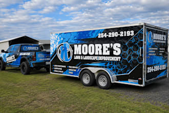 design box trailer wrap design, vehicle wrap design, van wrap design, car wrap