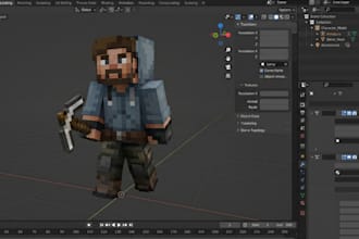 create a custom minecraft skin and professional 3d render