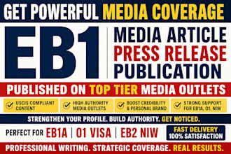 write and publish uscis compliant eb1 media coverage