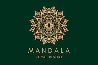 design a luxury minimalist mandala logo for your brand