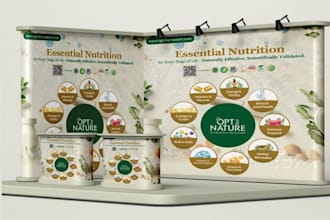 design trade show booth, backdrop exhibition stand graphics for your trade fair