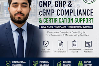 develop gmp, ghp and cgmp food safety compliance systems