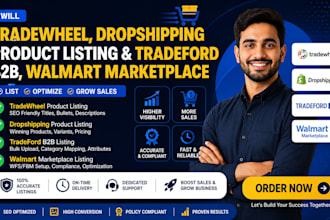 tradewheel dropshipping product listing tradeford b2b wallmart marketplace