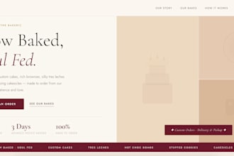 design a bakery website with ordering system