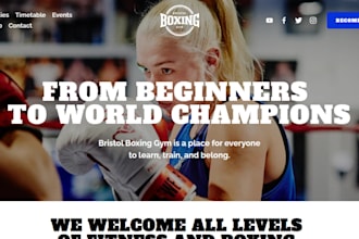 design fitness website, gym website, and personal trainer website
