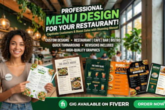 create professional digital animated food menu