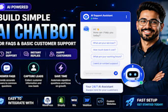 build simple ai chatbot for faqs and basic customer support