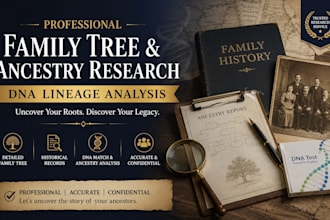 conduct genealogy research of your family tree ancestry and lineage dna analysis