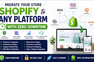 migrate shopify to woocommerce wix magento sqaurespace duda with zero downtime