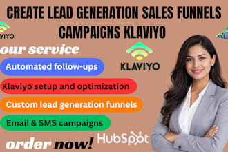 create lead generation sales funnels campaigns klaviyo plumber dentists salons
