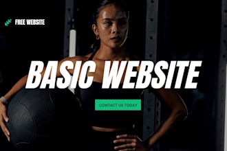 design basic website, landing page using wordpress, wix