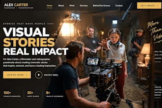 design a cinematic website for personal brand portfolio videographer filmmaker