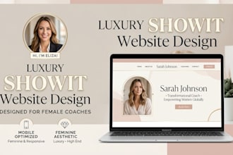 showit website design or luxury showit redesign for female coache and brand look