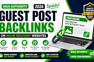 publish guest post backlinks on high authority niche relevant websites guest seo