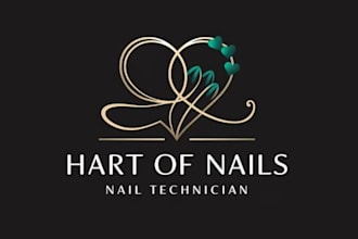 design custom luxurious nail technician logo