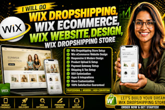 do wix dropshipping, wix ecommerce, wix website design, wix dropshipping store