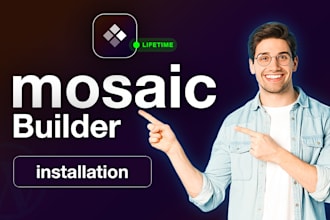 install the mosaic builder for a lifetime on your wordpress website