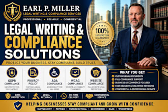 write gdpr privacy policy ada compliance wcag website compliance documents