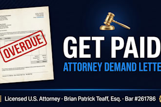 draft an attorney demand letter for unpaid invoices and freelancer payment