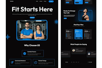 design a modern fitness or gym website in wordpress