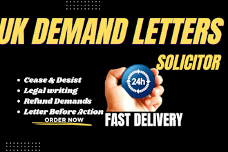 draft, review a UK cease and desist or harassment, refund demand letter