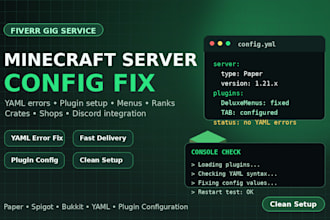 fix your minecraft server plugin config and yaml errors