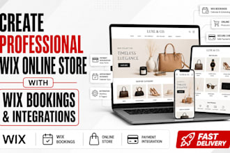 create a professional wix online store with payment integration,wix booking form