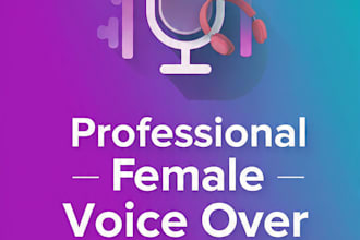 record a professional female voice over in urdu and hindi