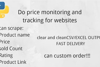 do price monitoring and tracking for websites